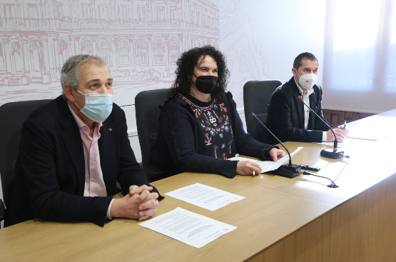 Vicente Canuria, Vera López y Manuel Salas